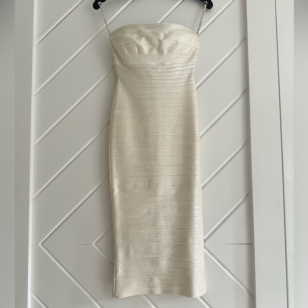 Herve Leger Strapless Bandage Dress